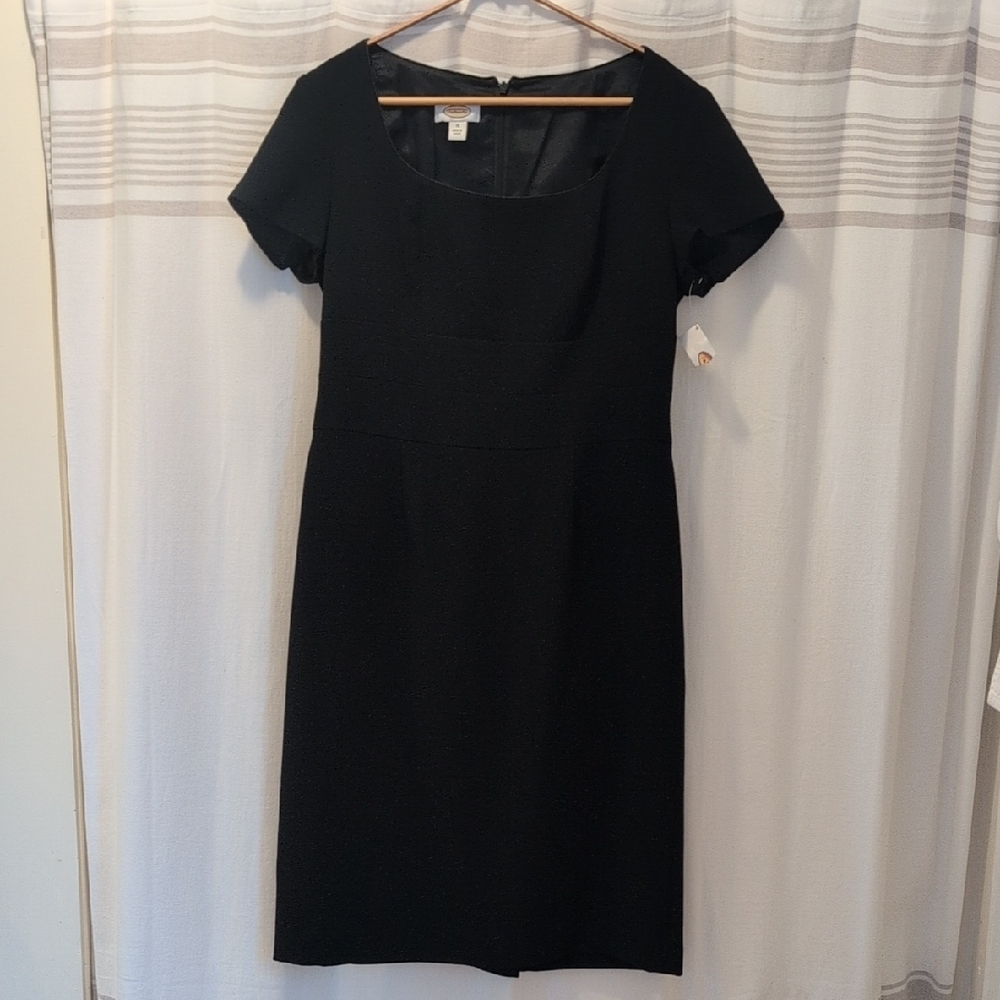 Talbots Classic Black Midi Dress